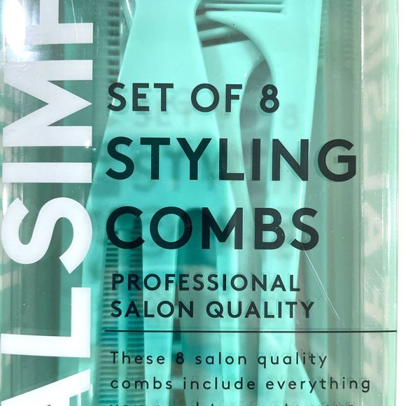 NWT Real Simple Set Of 8 Piece Styling Combs Different Shapes All Type Hair - Picture 4 of 5
